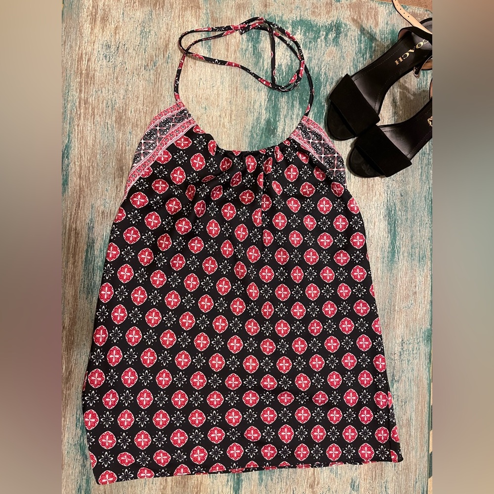 Ann Taylor Loft;; Small Black/Red Halter - Picture 4 of 9